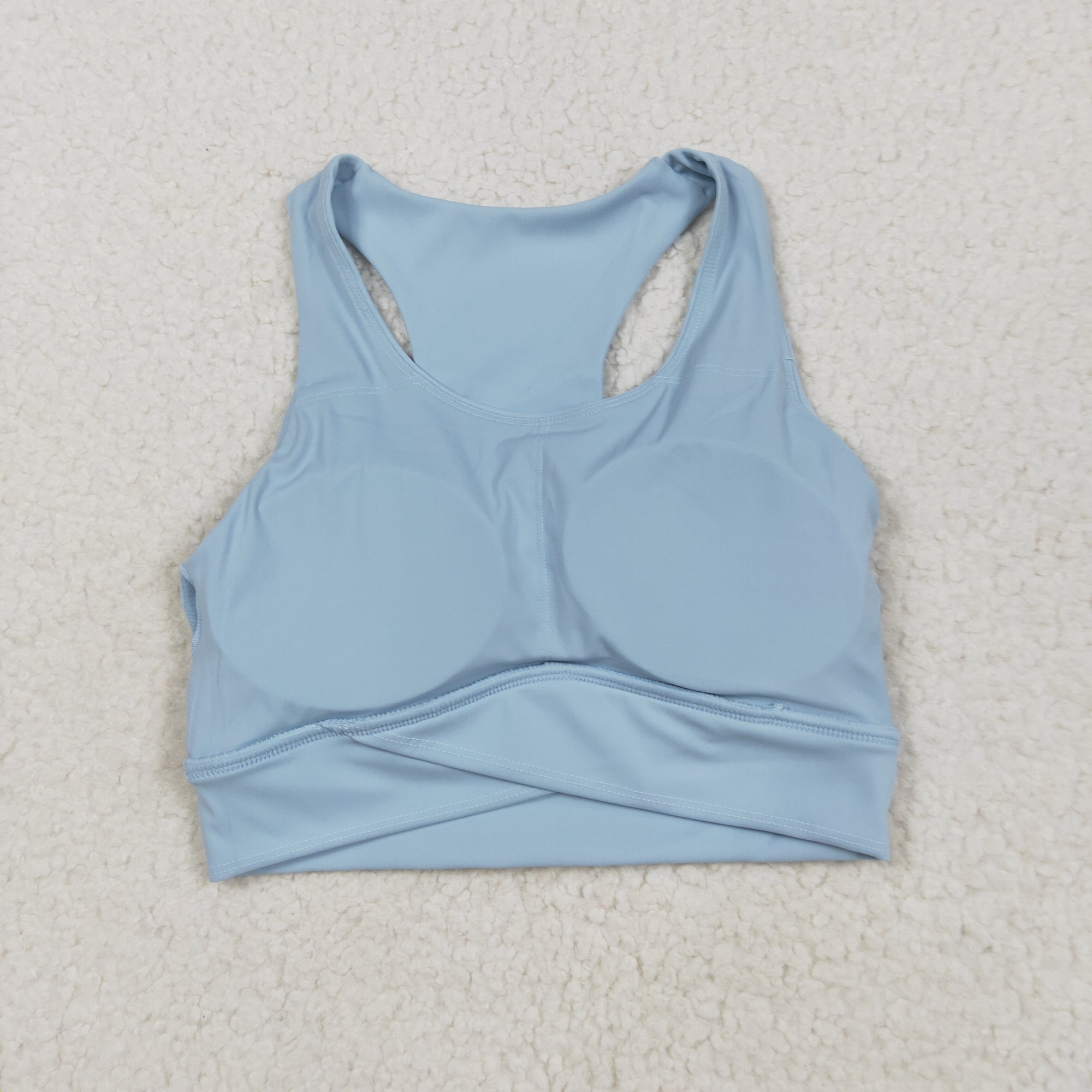 GT1055 USA Warehouse solid racerback sports bra chest padded top womens activewear