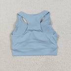 GT1055 USA Warehouse solid racerback sports bra chest padded top womens activewear
