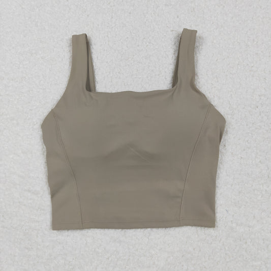 GT1055 USA Warehouse Adult women mauve bra crop top yoga sports vest