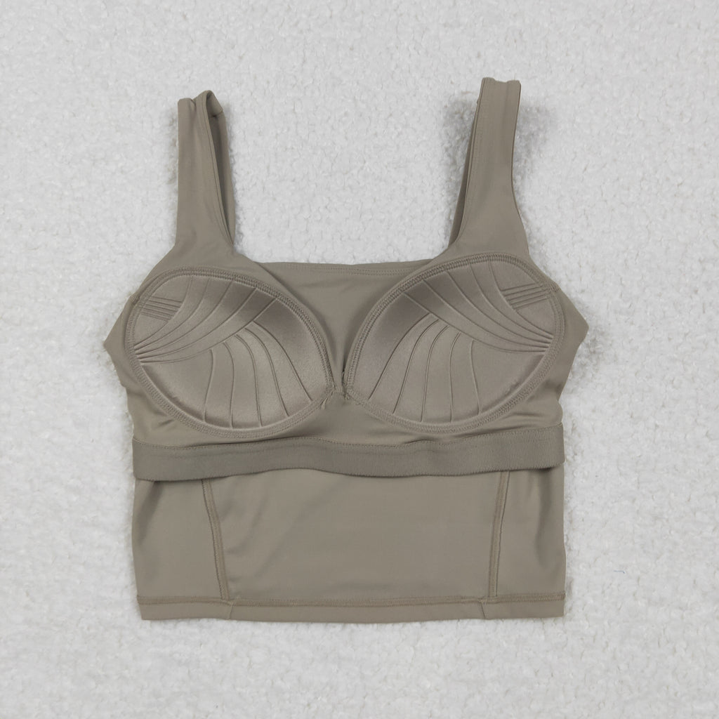 GT1055 USA Warehouse Adult women mauve bra crop top yoga sports vest