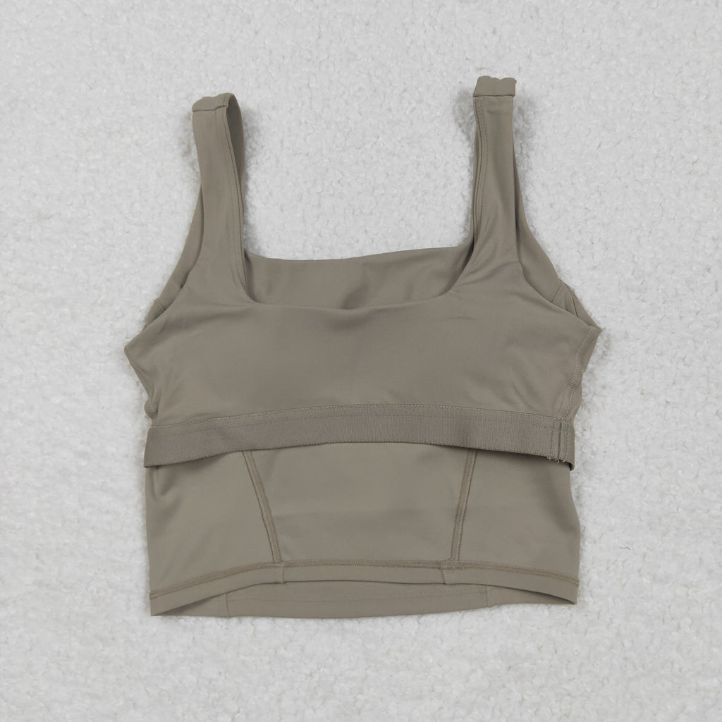 GT1055 USA Warehouse Adult women mauve bra crop top yoga sports vest