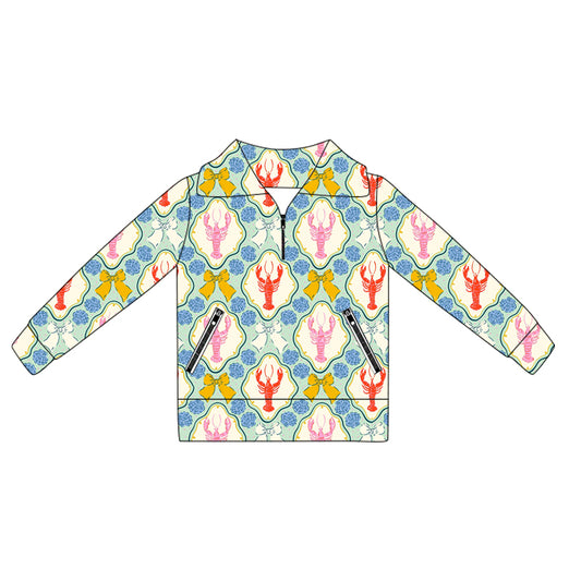 pre order baby girl long sleeve zipper pullover