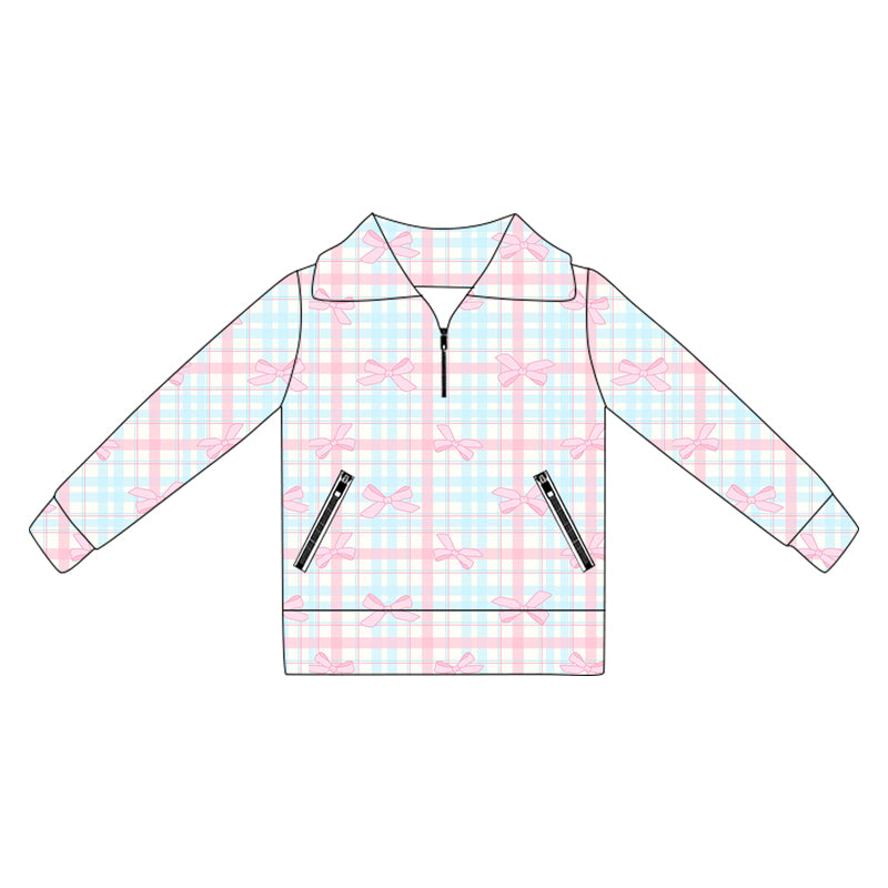 pre order baby girl long sleeve zipper pullover