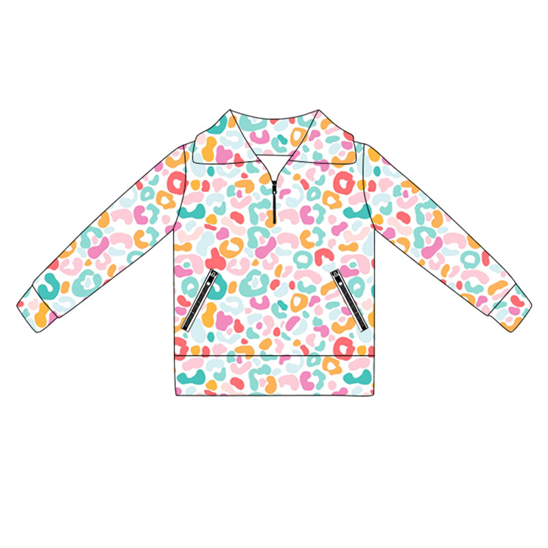pre order baby girl long sleeve zipper pullover