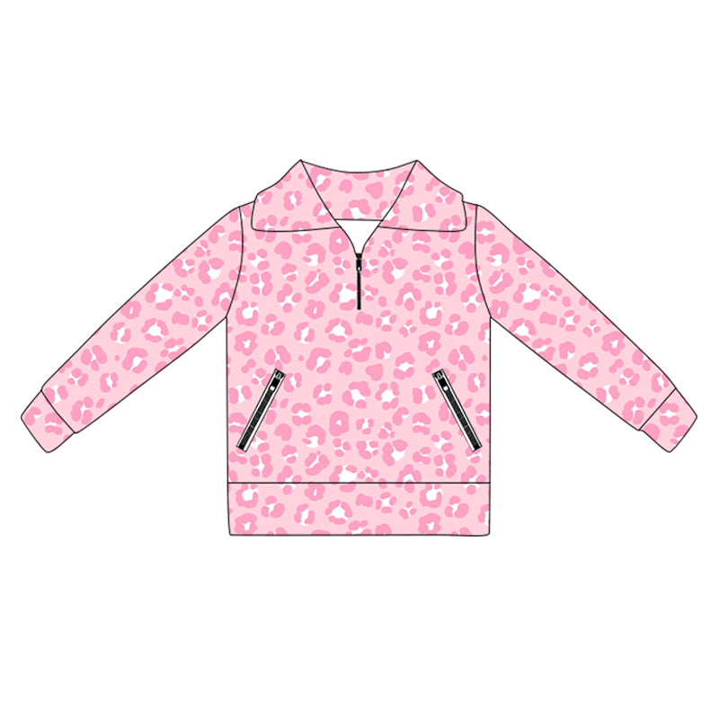 pre order baby girl long sleeve zipper pullover