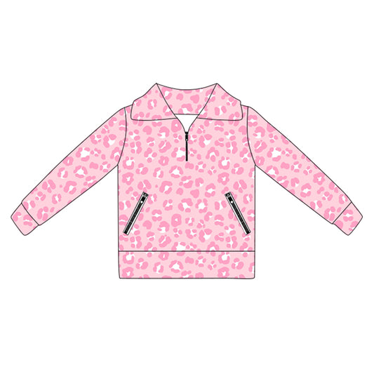 pre order baby girl long sleeve zipper pullover