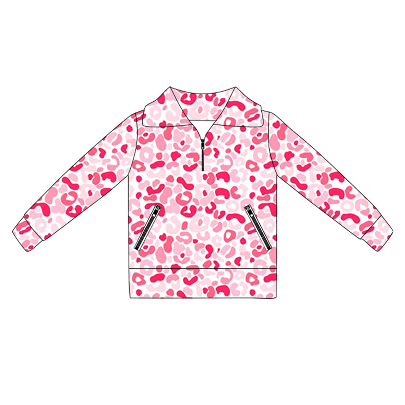 pre order baby girl long sleeve zipper pullover