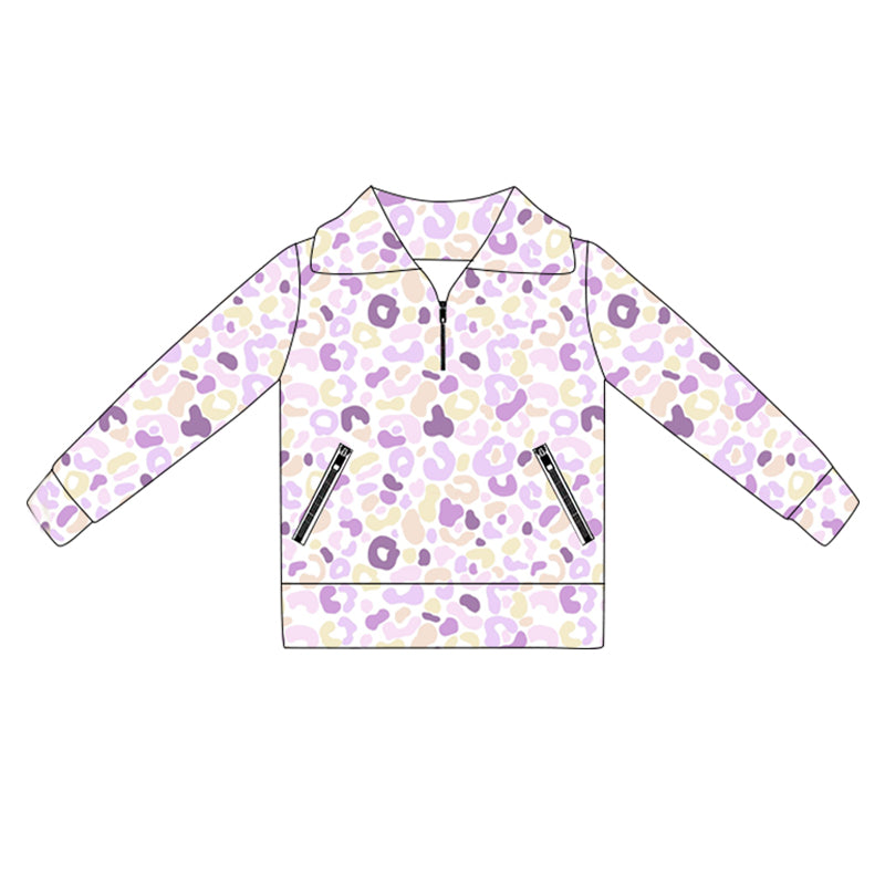 pre order baby girl long sleeve zipper pullover