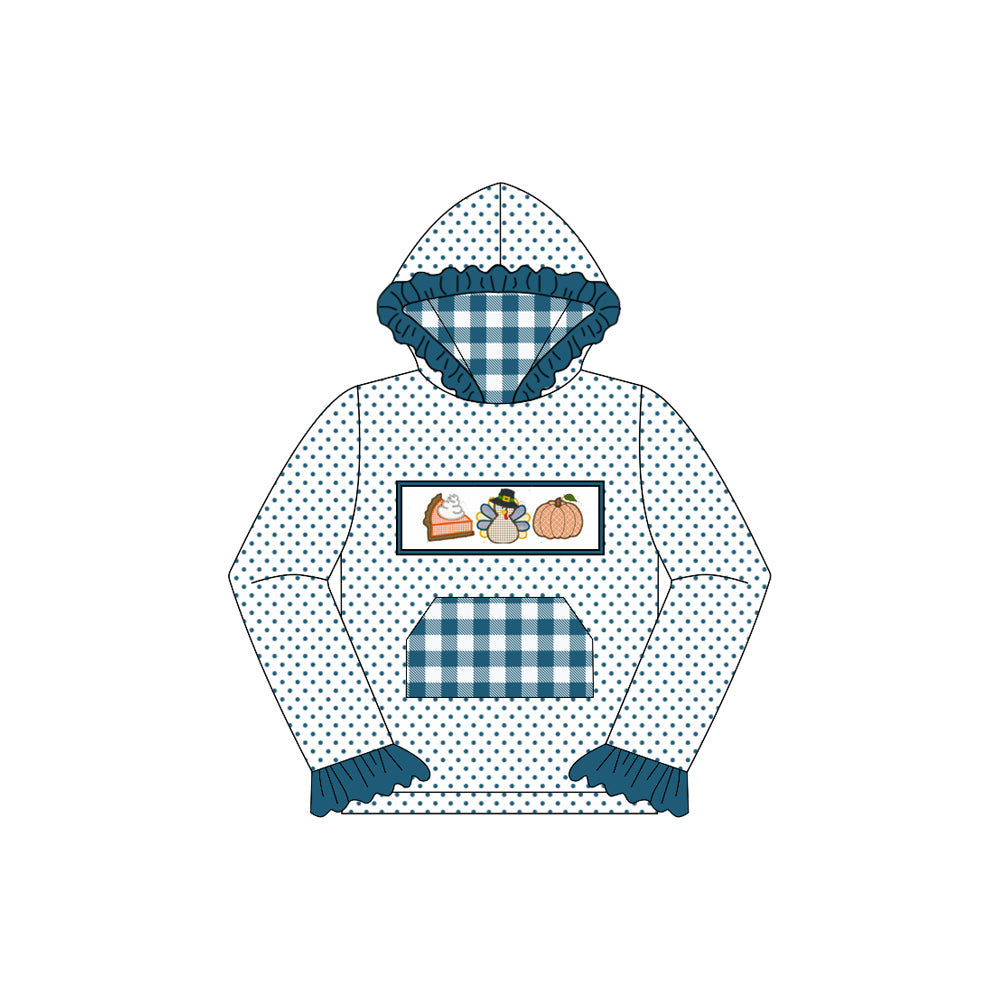 Pre order fall patern kids hoodies with pocket