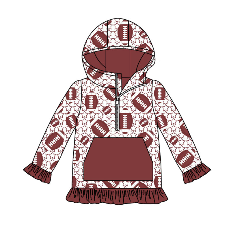 Pre order girl long sleeve football hoodie