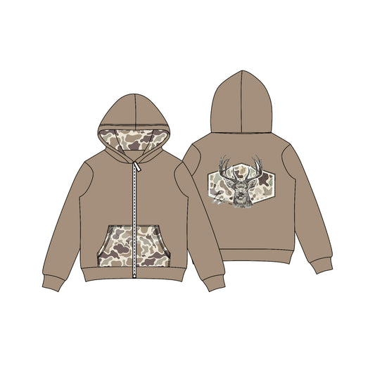pre order camo deer zip jacket