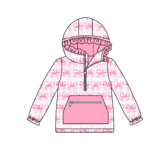 Pre order pink bow coquette hoodie