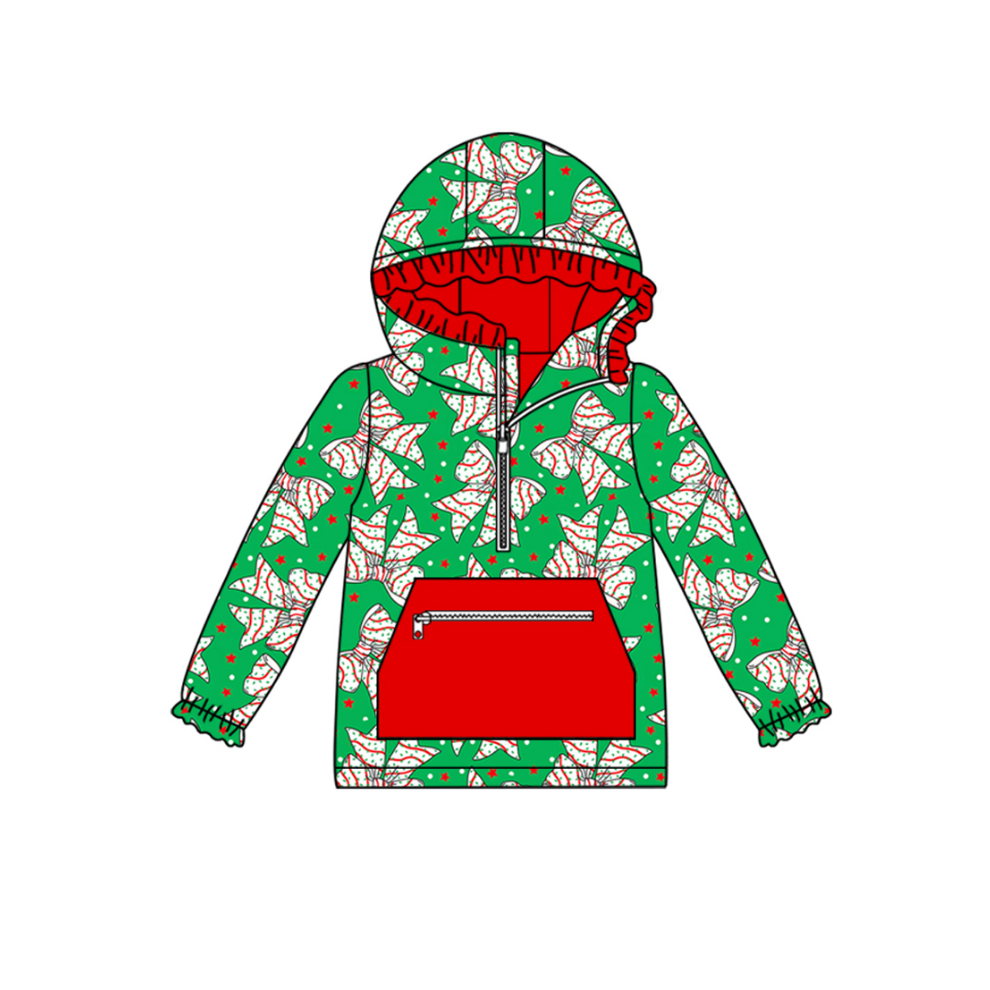 Pre order Christmas cake bow coquette hoodie