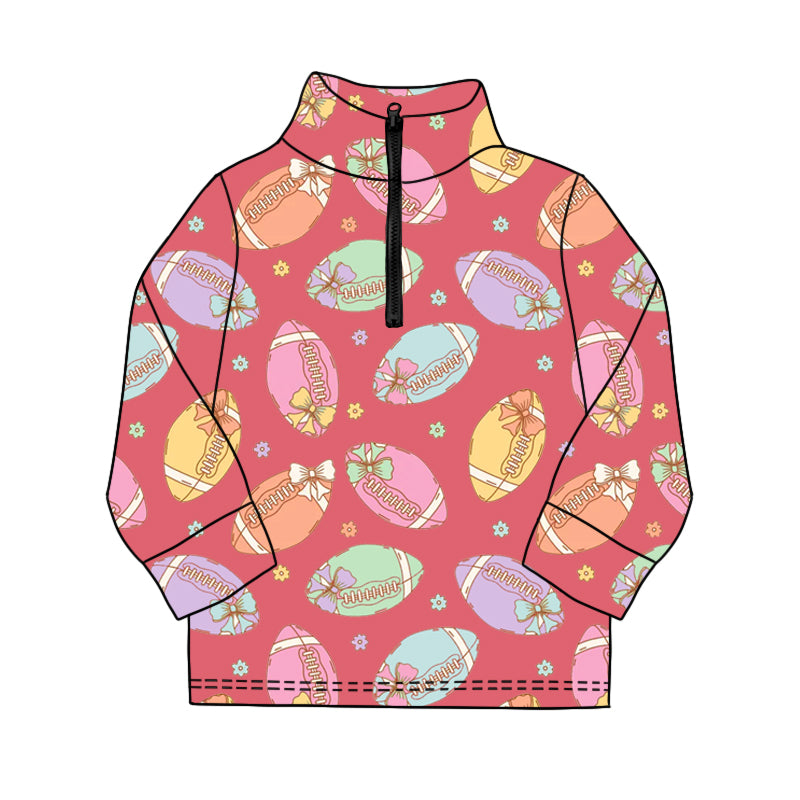 pre order kids football zipper pullover