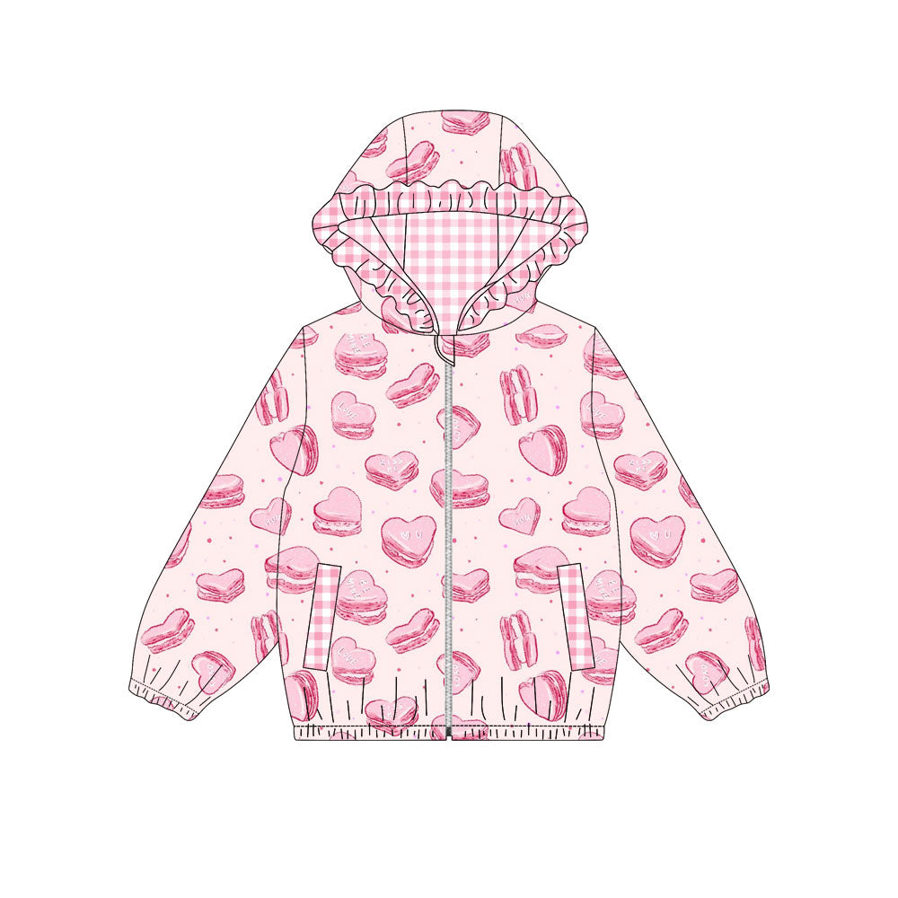 pre order valentine's day heart girls zip hoodie