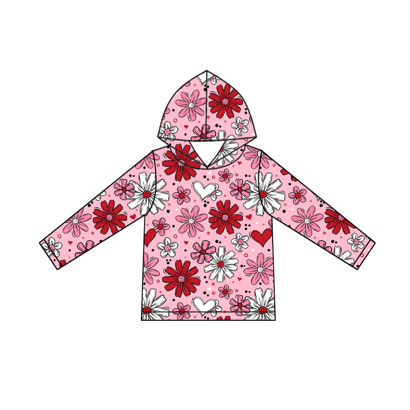 Pre order floral long sleeve baby girl hoodie