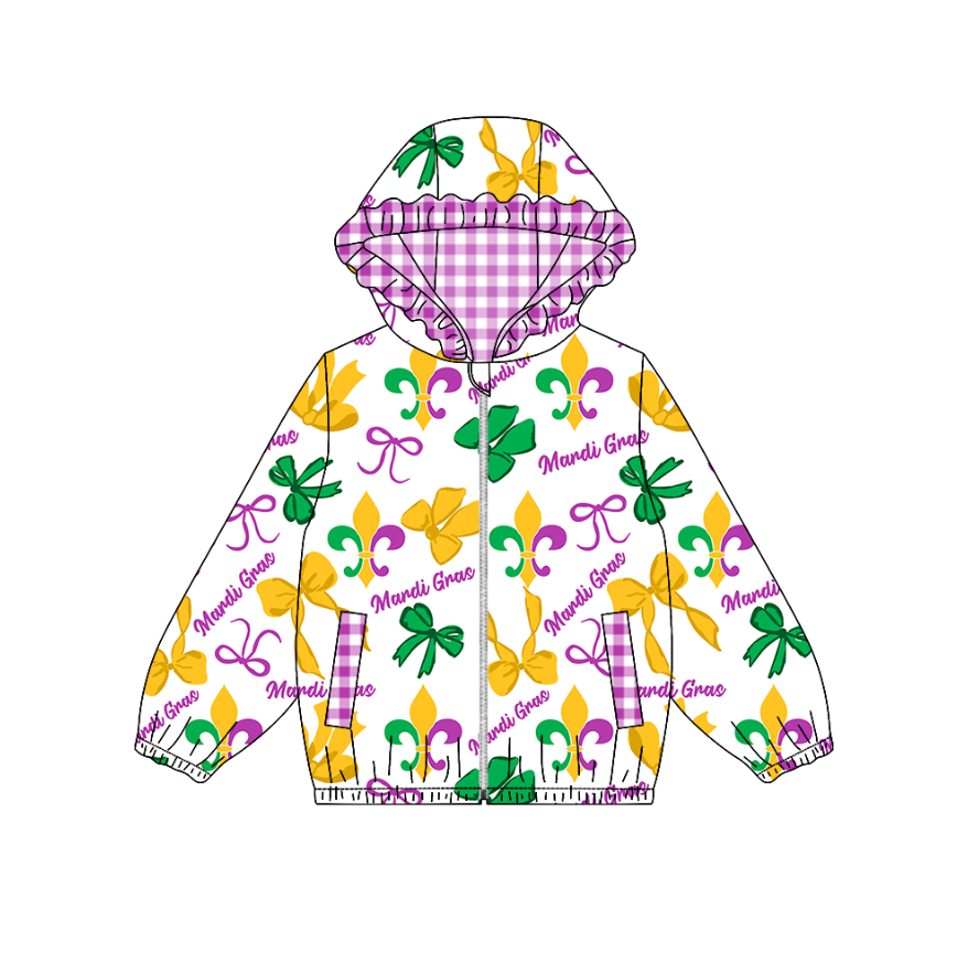 Pre order purple green gold bbay girl zipper hoodie