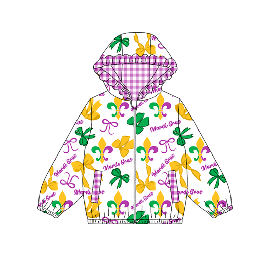 Pre order purple green gold bbay girl zipper hoodie