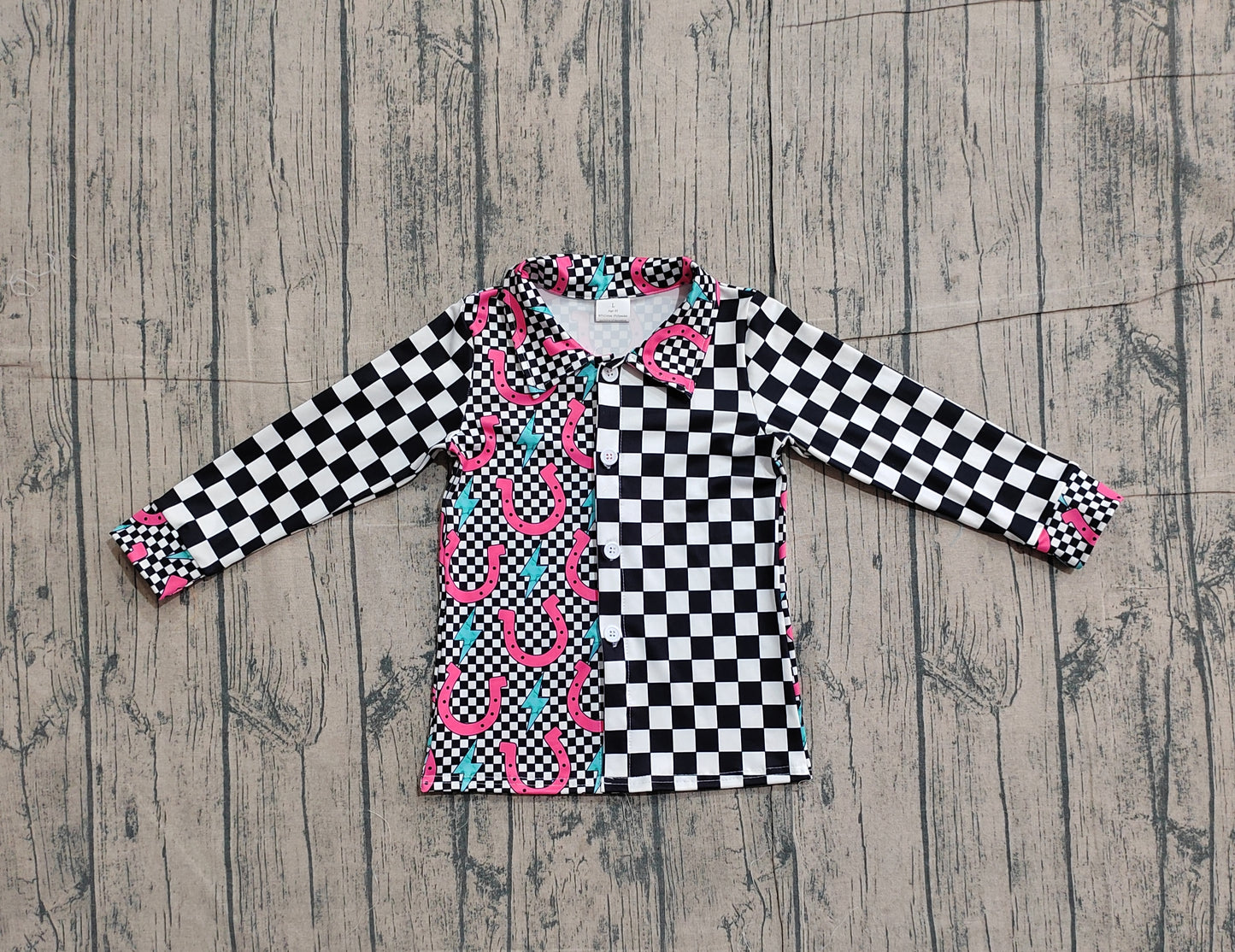 pre order Western rodeo checkered button shirt