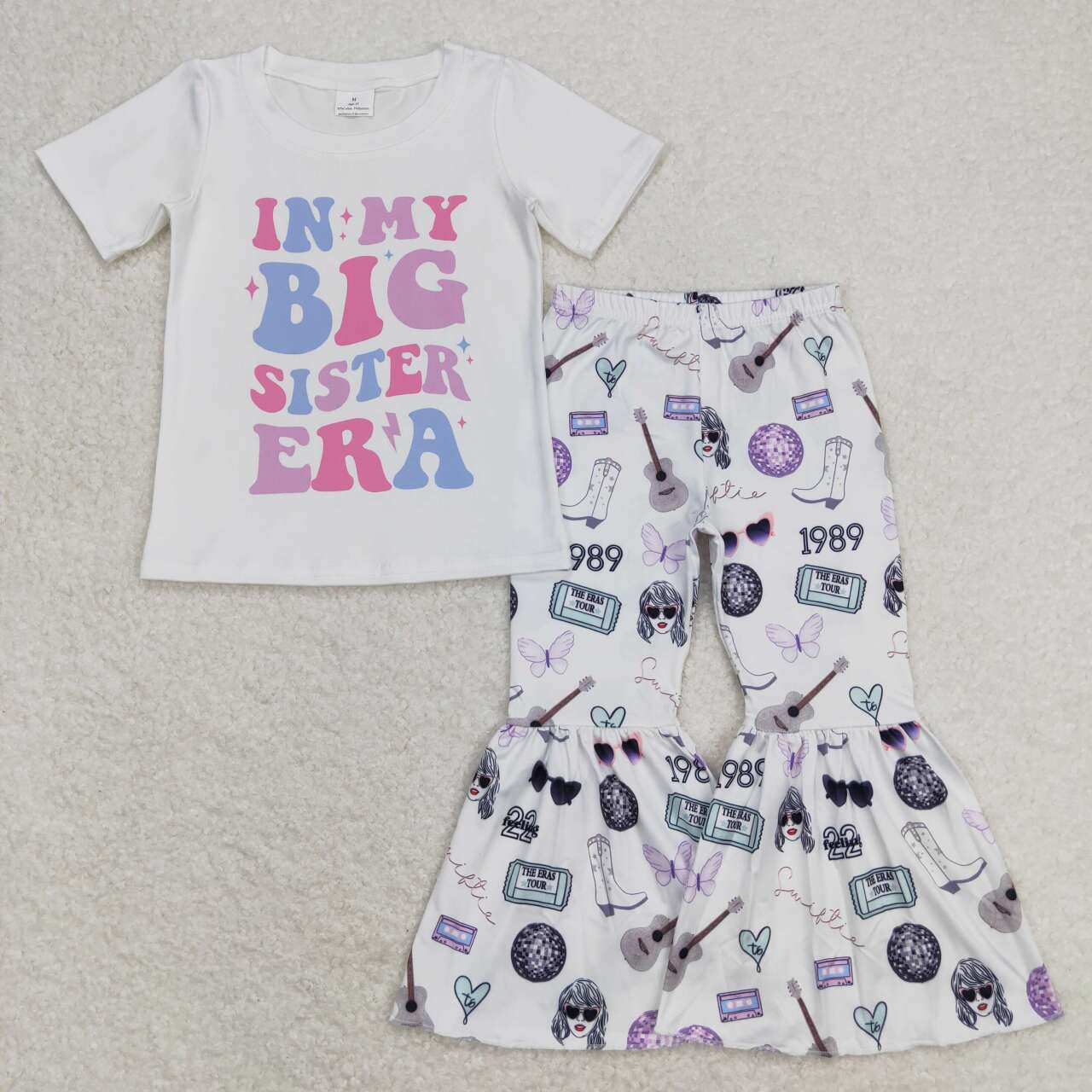 big sister short sleeve swiftie outfit bells set