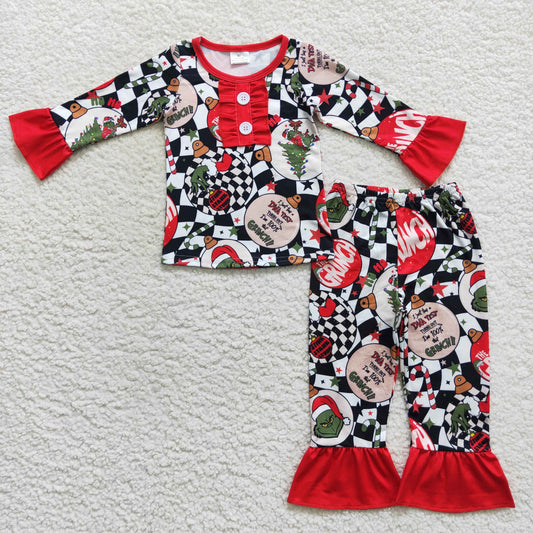 girls christmas pajama kids clothing