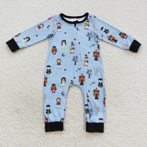 baby boy halloween zip sleeper