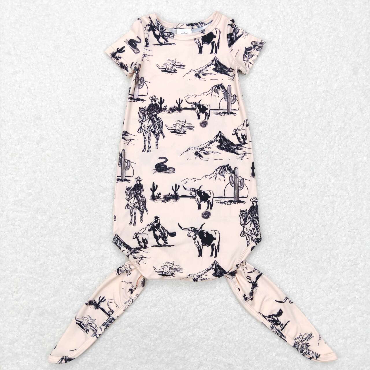 wild west baby nightgown horse riding