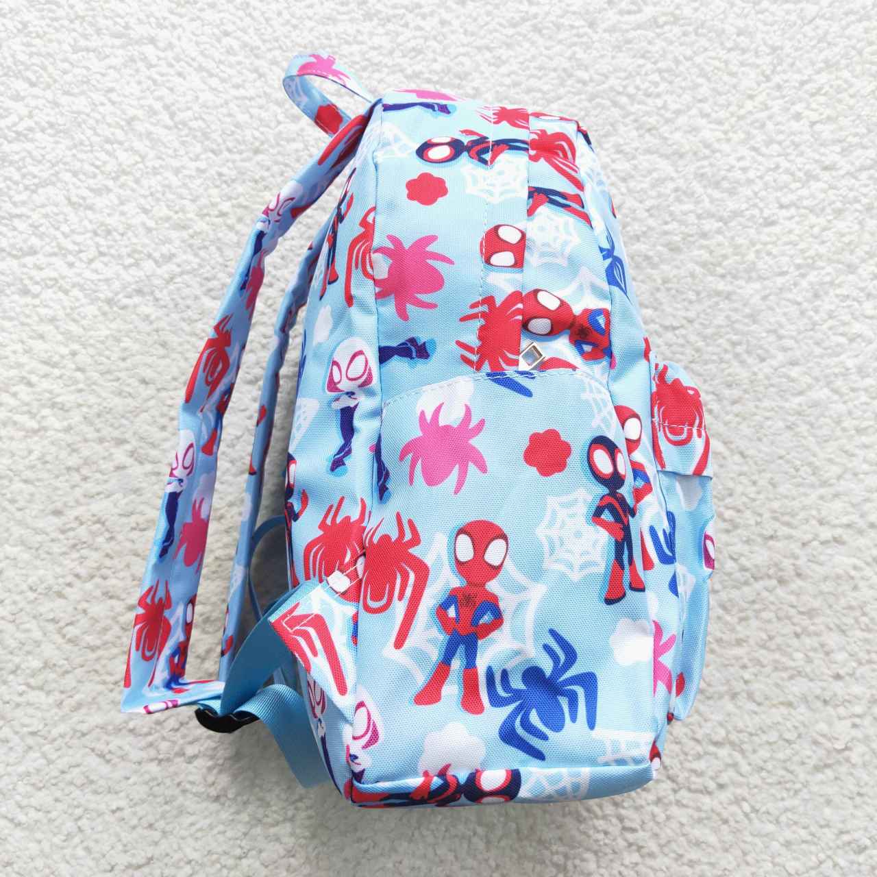 Spider print kids school backpack bag