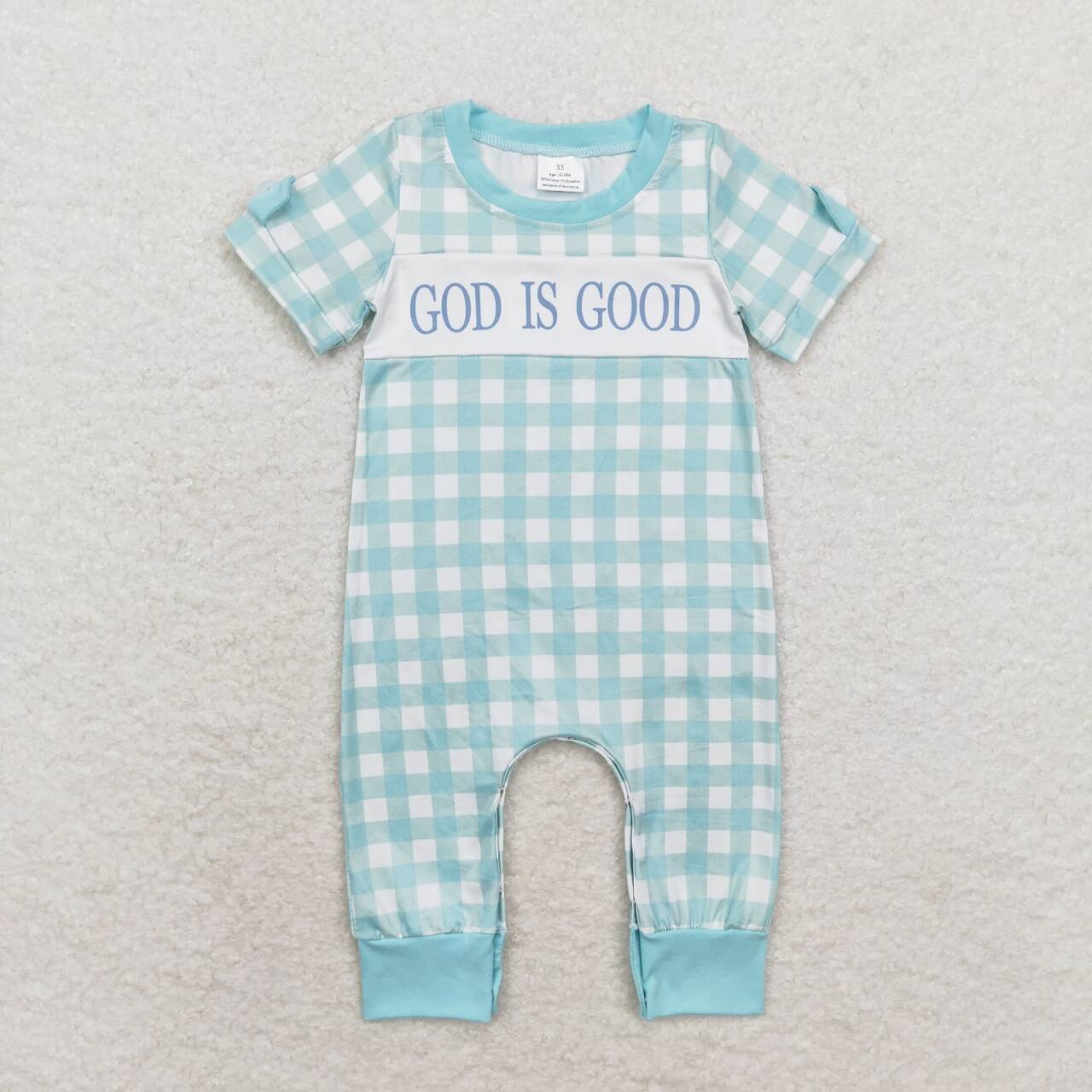 god is good romper for boy