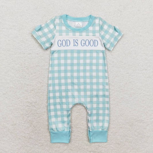 god is good romper for boy