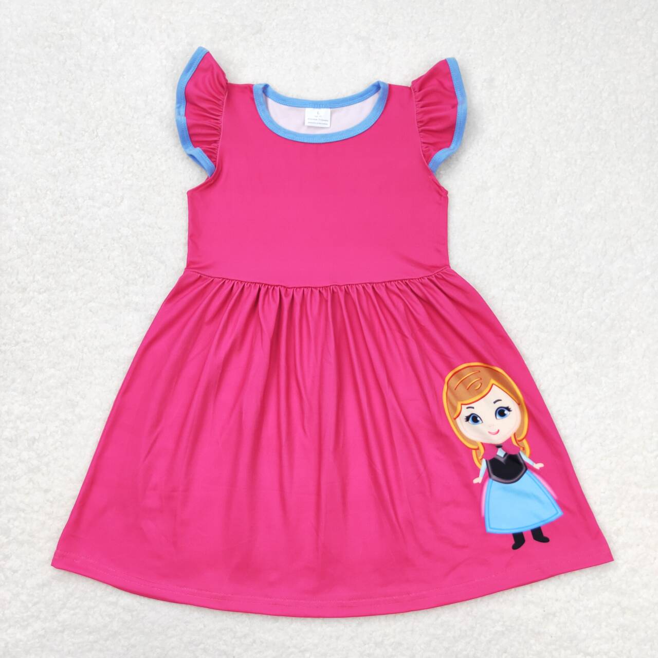 cotton hot pink princess dress