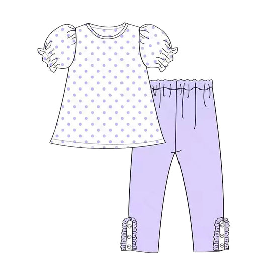 TAT 5-6 weeks Custom order girl spring purple legging set