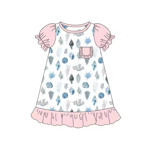 TAT 5-6 weeks MOQ 3 ocean shell girl nightgown