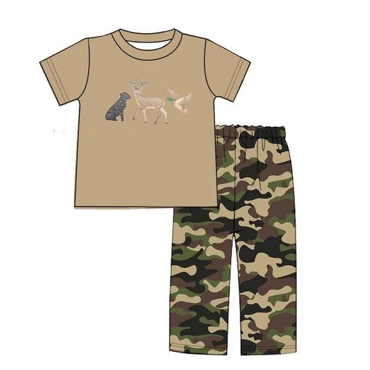 MOQ 8 TAT 6-8 weeks short sleeve hunting boy outfit