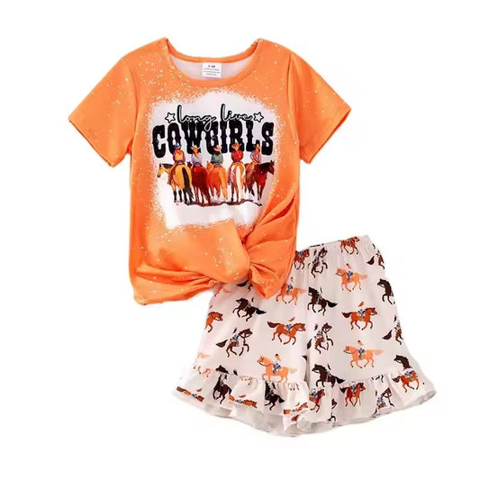 TAT 5-6 weeks MOQ 3 Cowgirls shorts set