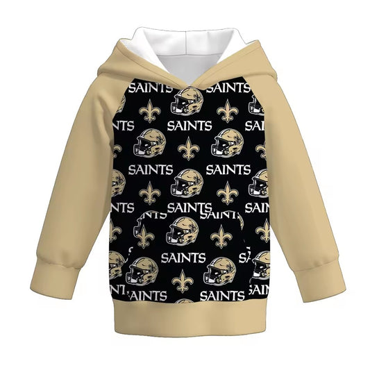 TAT 6-7 weeks MOQ8 saints long sleeve baby boy team hoodie