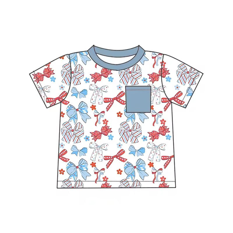 TAT 6-8 weeks MOQ 5 western 4th of july girl  t-shirt
