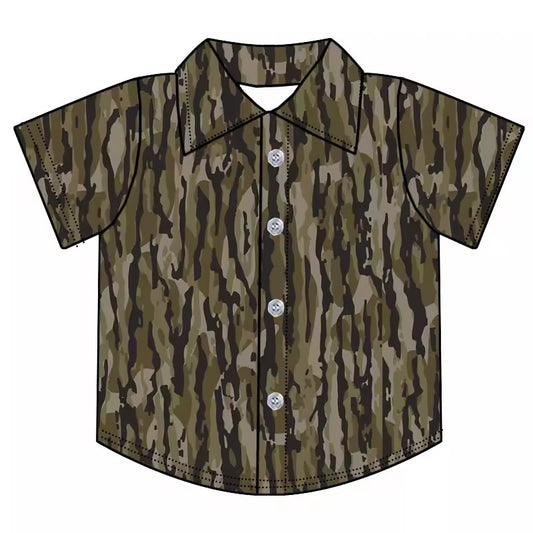 TAT 6-8 weeks MOQ 5 western boy button down t-shirt summer clothing