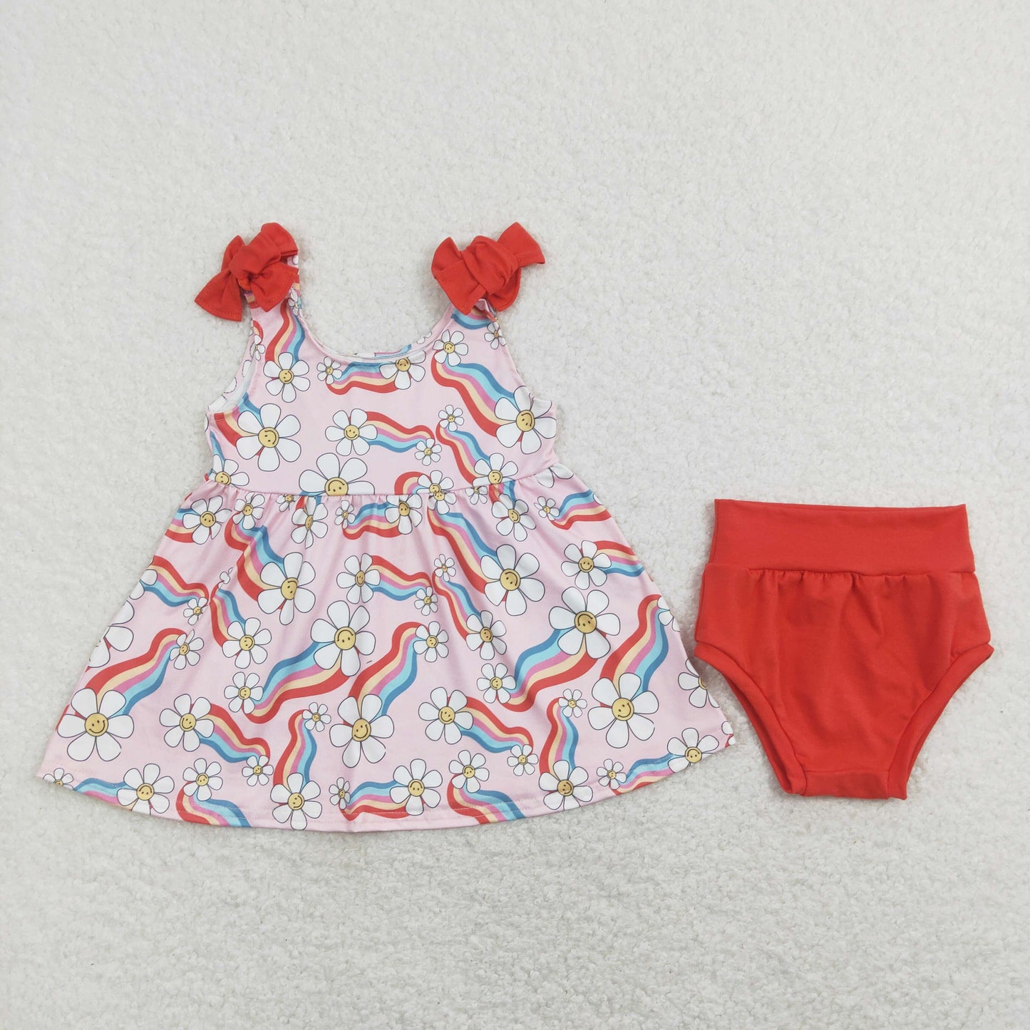 boho bow strap bummie set