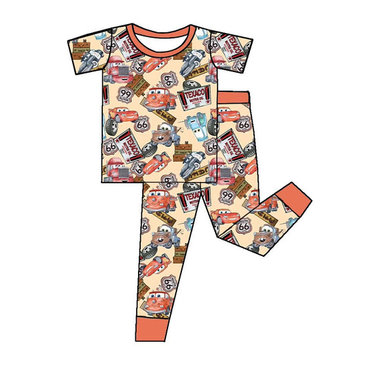 TAT 5-6 weeks MOQ 3 short sleeve cartoon car pajama set