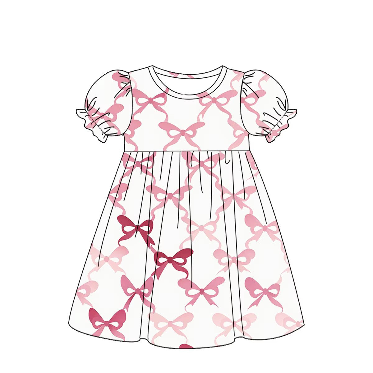 TAT 5-6 weeks MOQ 3 crimson bows dress