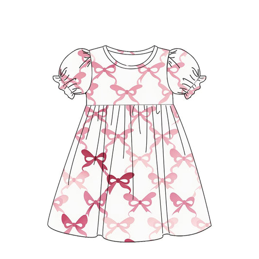 TAT 5-6 weeks MOQ 3 crimson bows dress