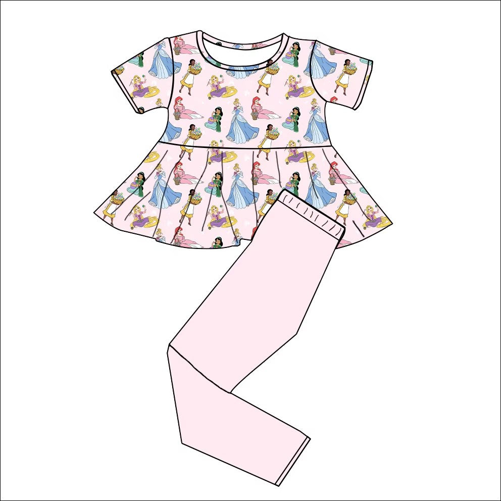 TAT 5-6 weeks MOQ 3 princess peplum legging set