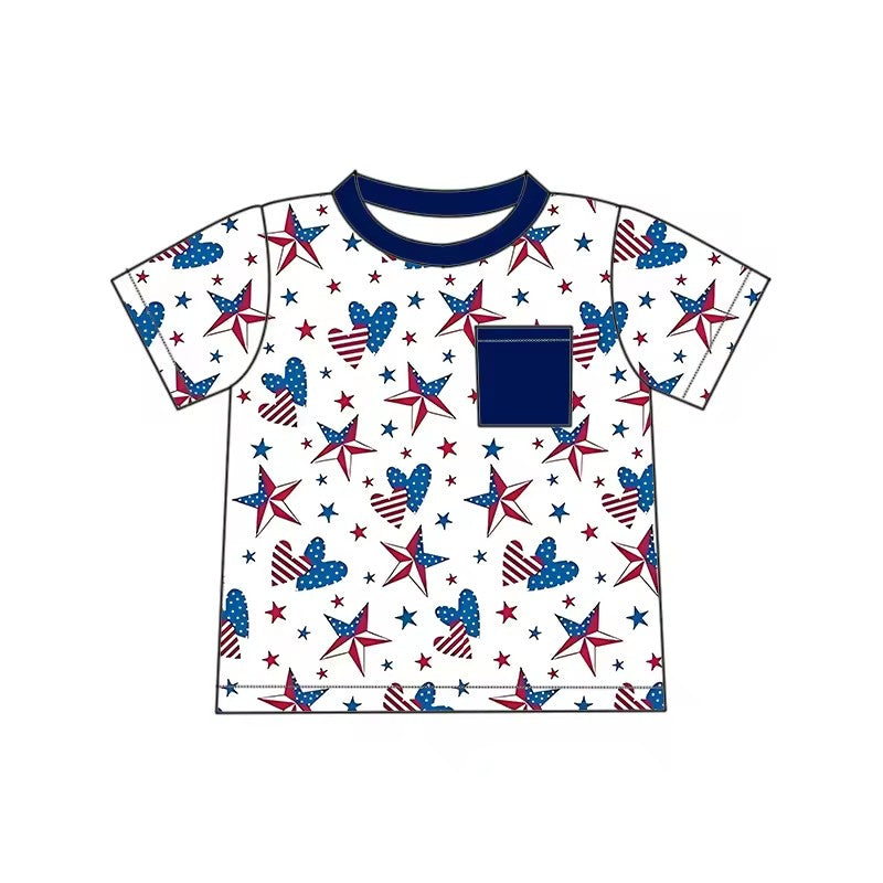 TAT 6-8 weeks MOQ 5 western boy 4th of july t-shirt