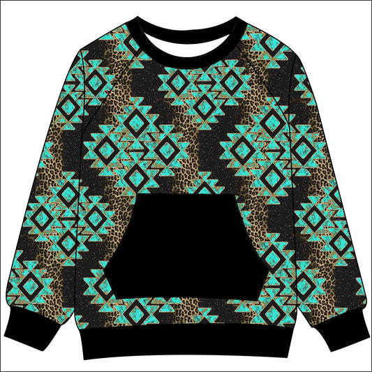 MOQ 8 TAT 6-8 weeks aztec kids pullover
