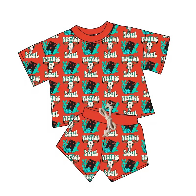 TAT 6-7 weeks MOQ 5 vintage soul shorts set