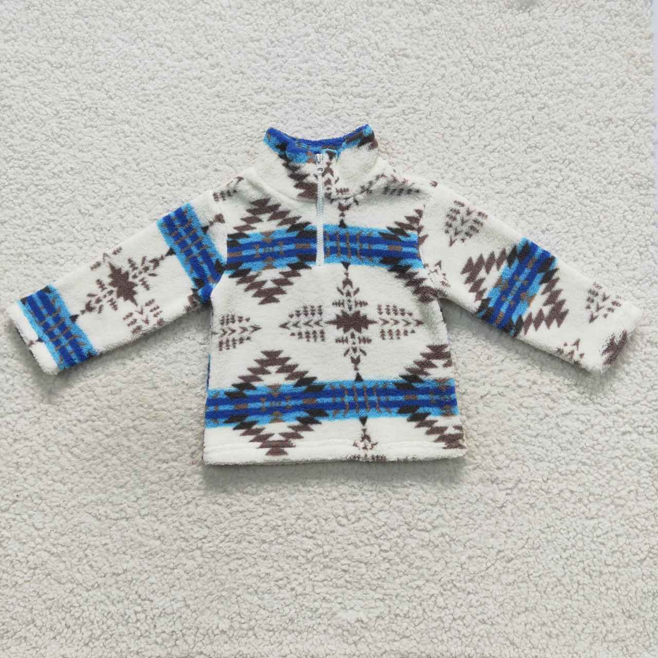 aztec sherap zip coat kids winter top clothing