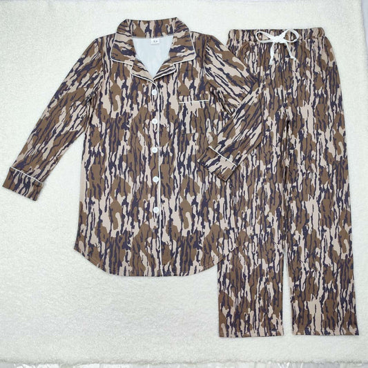 adult clothes woman camo pajama set