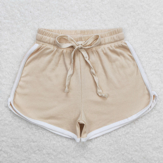 kids cotton tan shorts