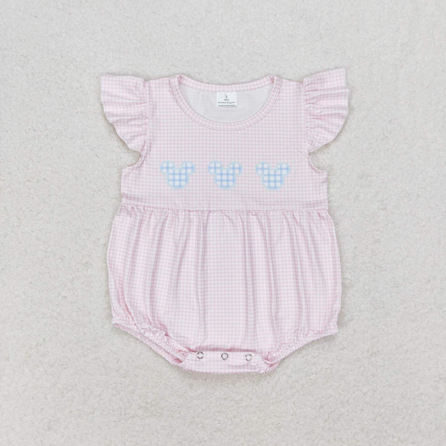 pink gingham cartoon bubble girl